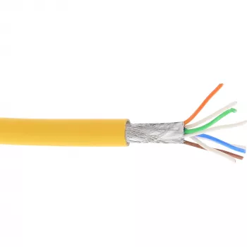 InLine Patchkabel S/FTP PiMF Cat.6A halogenfrei 500MHz gelb 100m