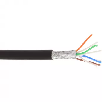 InLine Patchkabel S/FTP PiMF Cat.6A halogenfrei 500MHz schwarz 100m