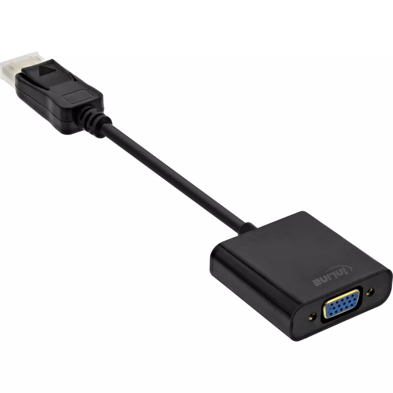 InLine Basic DisplayPort-Adapterkabel, DP-Stecker / VGA-Buchse schwarz 0,15 m