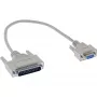 InLine Serielles Kabel, DB9F auf DB25M, vergossene Stecker, beige, 0,33 m