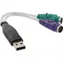 InLine USB-auf-PS/2-Konverter USB Typ A Stecker / 2x PS/2 Buchse