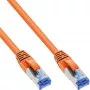 InLine Patchkabel S/FTP PiMF Cat.6A halogenfrei 500MHz orange 0,3m