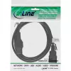InLine Netzkabel-Verlängerung, Heißgeräteanschluss IEC-C15/IEC-C14 gerade, 2m