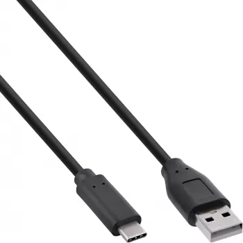 USB 2.0 Kabel InLine 35736 USB-C Stecker / USB-A Stecker schwarz 0,5m