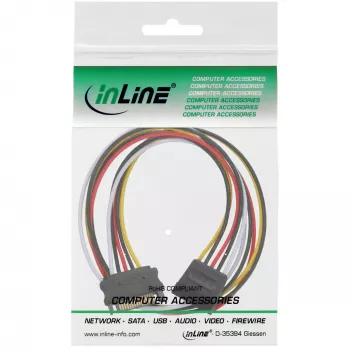 SATA-Stromverlängerungskabel Stecker/Buchse 1m InLine 29651C