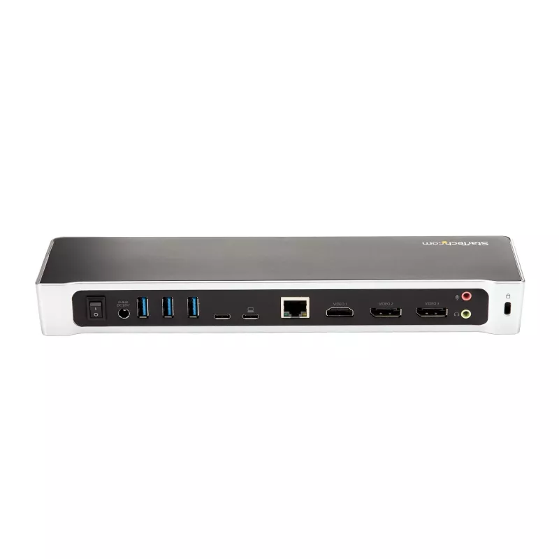 StarTech.com 4K USB-C Dock, Triple-UHD-4K-Monitor-Dockingstation, Mac & Windows, USB-C auf HDMI & DisplayPort, 60W Power Delivery, 5x USB 5Gbit/s Hub – TAA