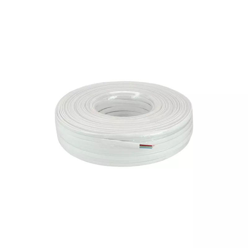 InLine Modular Kabel 6-adriges Flachbandkabel weiß 100m Ring