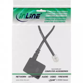 TAE-Adapterkabel RJ11 6P4C Stecker auf TAE-N Buchse InLine 69946