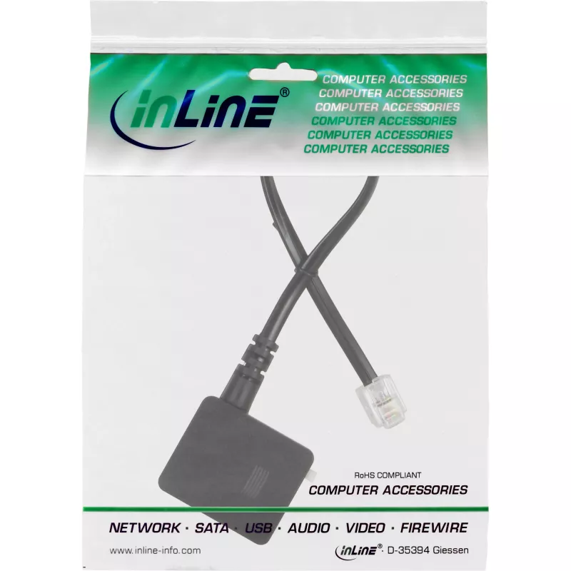 TAE-Adapterkabel RJ11 6P4C Stecker auf TAE-N Buchse InLine 69946