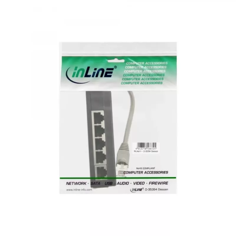 InLine ISDN-Splitter 5x RJ45-Buchse 15cm Kabel mit Abschlusswiderständen