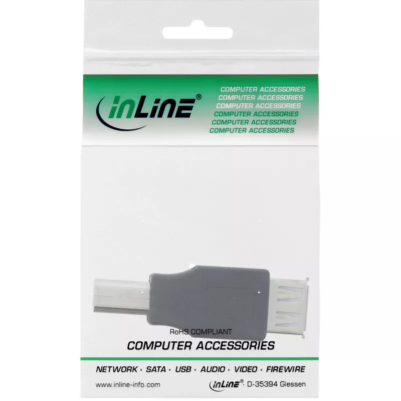 USB 2.0 Adapter Typ A Buchse / Typ B Stecker InLine 33442