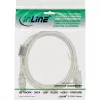 InLine USB 2.0 Verlängerungskabel Typ-A Stecker/Buchse, transparent, mit Ferrit, 1m