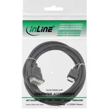 InLine HDMI-DVI-Kabel HDMI Stecker / DVI Stecker 18+1 schwarz 3 m