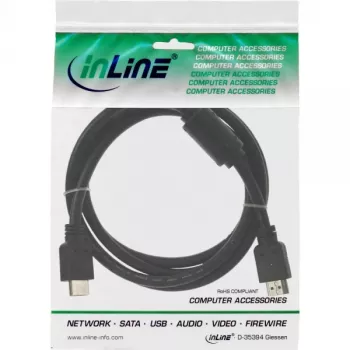 InLine HDMI-Kabel High Speed Stecker + Ferrit schwarz 5m
