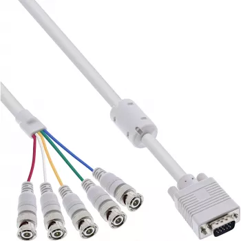 InLine VGA BNC Kabel 5x BNC / HD 15 Stecker 5m