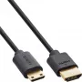 InLine Slim Ultra High Speed HDMI-Kabel AM/CM 8K4K vergoldet schwarz 1m
