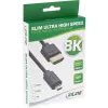 InLine schlank Ultra High Speed HDMI-Kabel AM/DM 8K4K vergoldet schwarz 0,3m