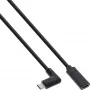 USB 3.2 Gen.1x2 Kabel InLine 35782 USB-C Stecker abgewinkelt / Buchse schwarz 2m
