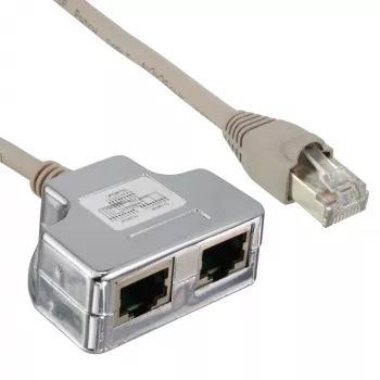 InLine Cat.5e Splitter zwei verschiedene Verbindungen über ein RJ45 8P8C Patchkabel