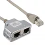 InLine Cat.5e Splitter zwei verschiedene Verbindungen über ein RJ45 8P8C Patchkabel