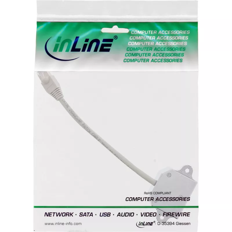 InLine Cat.5e Splitter zwei verschiedene Verbindungen über ein RJ45 8P8C Patchkabel