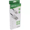 InLine USB 2.0 Kabel, USB-C Stecker / USB-A Stecker, schwarz/alu, flexibel, 1m