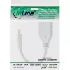InLine Mini DisplayPort Stecker auf DisplayPort Buchse Kabel, 4K2K, weiß, 0,15 m