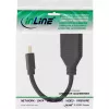 InLine Adapterkabel Mini DP Stecker auf DisplayPort Buchse, 4K2K, schwarz, 0,15m