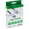 InLine USB 2.0 Kabel, USB-C Stecker / Micro-B Stecker, schwarz/alu, flexibel, 0,5m