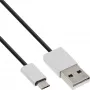 InLine Micro-USB 2.0 Kabel, USB Typ A / Micro B M/M, schwarz/alu, flexibel, 3 m