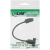 InLine USB 3.2 C weiblich / weiblich mit Flanschkabel, schwarz, 0,20 m
