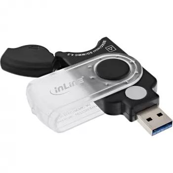 InLine Mobiler Kartenleser USB 3.0, für SD/SDHC/SDXC, microSD