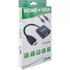 InLine Konverterkabel HDMI auf VGA mit Audio Aktiver Videokonverter Schwarz
