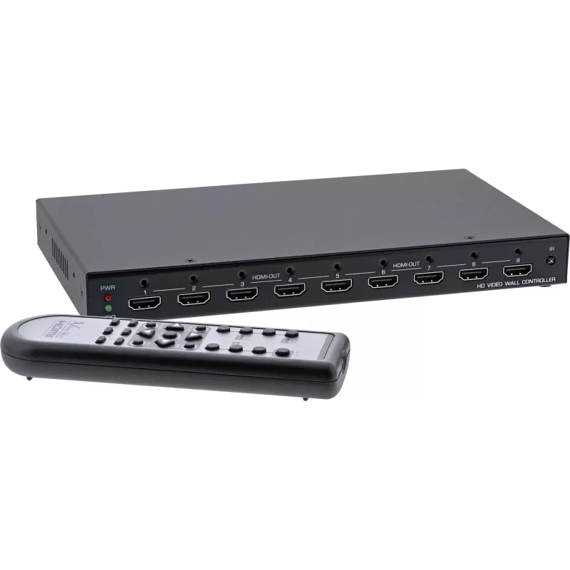 InLine HDMI Videowall Controller 1 auf 9, Full-HD