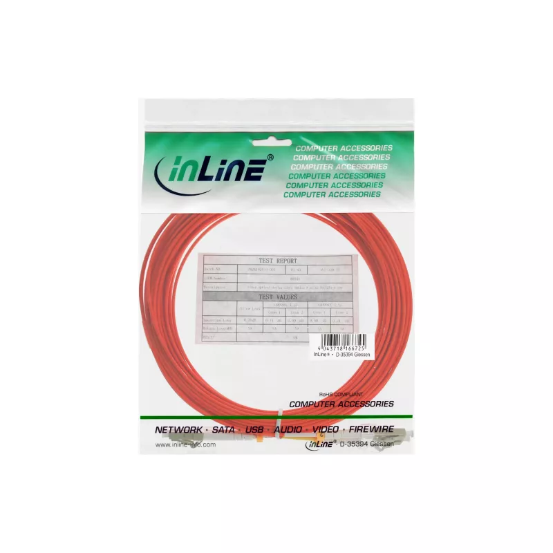 InLine Fiber Optical Duplex Kabel LC/LC 62.5/125µm OM1 0.5m