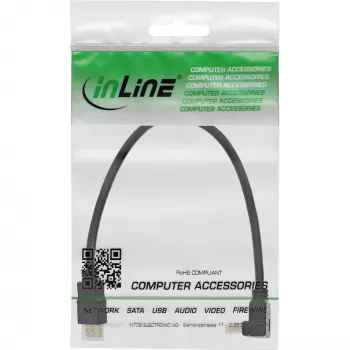 InLine High Speed HDMI-Kabel mit Ethernet, abgewinkelt, 0,3 m