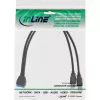 InLine USB 3.0 Premium Adapterkabel 2x USB-A Stecker / Mainboard-Header, 0,40 m