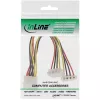 InLine Internes Strom-Y-Kabel 1x 4pol Molex / 2x 4pol Molex abgewinkelt 0,15 m