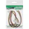 Internes Stromkabel InLine 29654A 1x 4pin Molex / 4x 4pin Molex 1m