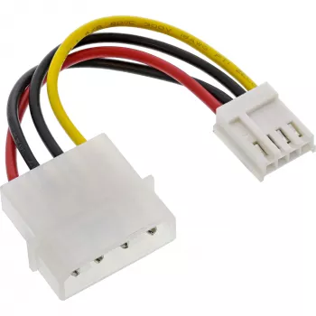 InLine Power Adapter intern 5,25 Zoll 4-Pin Molex Buchse / 3,5 Zoll Floppy Stecker 0,06 m