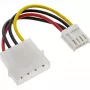InLine Power Adapter intern 5,25 Zoll 4-Pin Molex Buchse / 3,5 Zoll Floppy Stecker 0,06 m