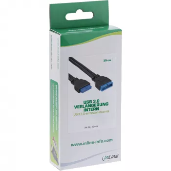InLine USB 3.0 Verlängerung Interner Header Stecker/Buchse 33448I 0,35 m