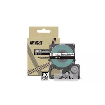 Label Tape Epson LK-5TBJ Schwarz Transparent 1,8 cm