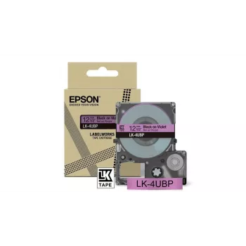 Etikettenband Epson LK-4UBP Schwarz Lila Thermodruck 1,2 cm