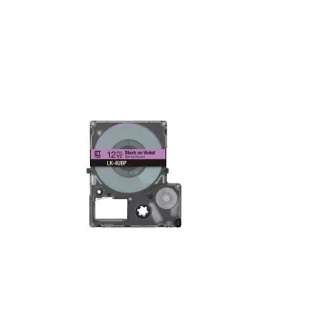 Etikettenband Epson LK-4UBP Schwarz Lila Thermodruck 1,2 cm