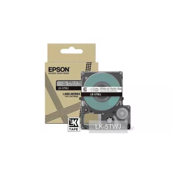 Label Tape Epson LK-5TWJ Transparent Weiß Thermotransfer 1,8 cm