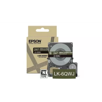 Epson LK-6QWJ Khaki, Weiß