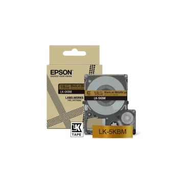 Labelband Epson LK-5KBM Schwarz Gold Thermotransfer 1,8 cm