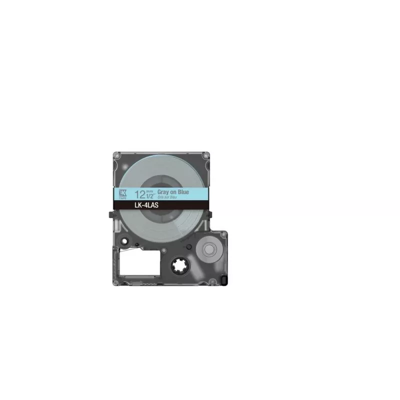 Labelband Epson LK-4LAS Grau Hellblau Thermotransfer 1,2 cm
