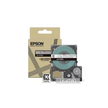 Labelband Epson LK-4TWJ Schwarz Transparent Thermotransfer 1,2 cm